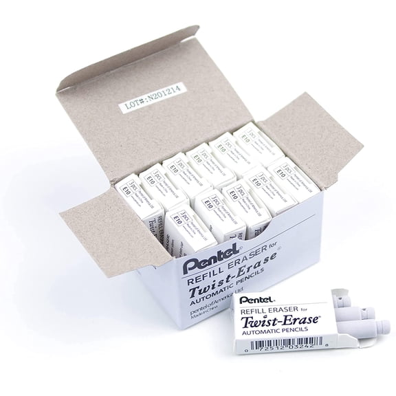 Refill Erasers Twist-Erase Series Pencils - Pack of 36 (E10)
