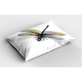 thumbnail image 2 of Dragonfly Pillow Sham Shady Dragonfly Pattern with Ornate Lace Style Spiritual Beauty Wings Design, Decorative Standard Queen Size Printed Pillowcase, 30 X 20 Inches, Multicolor, by Ambesonne, 2 of 2