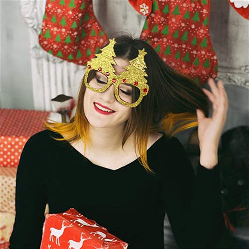 Kepooman 16 PCS Cute Holiday Glasses Frames Holiday Glasses for Annual Holiday and Seasons Themes, Party, Dinner, Photos Booth