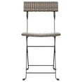 thumbnail image 2 of vidaXL Folding Bistro Chairs 6 pcs Grey Poly Rattan and Steel, 2 of 5