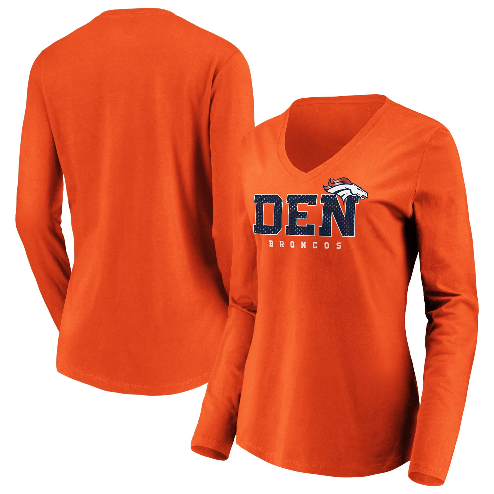 Denver Broncos Fanatics Branded Women's Scoreboard Shimmer Long Sleeve