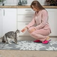 thumbnail image 3 of Gray and White Floral Pattern Kitchen Rugs Sets Of 2,Anti Fatigue Kitchen Mat Rugs Non Slip Washable,Decorative Kitchen Floor Mats for Kitchen,Sink,Laundry,17"x30"+17"x47", 3 of 7
