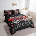 thumbnail image 3 of jejeloiu Bohemian Butterfly 7-Piece Twin Bedding Set,Cheetah Bowknot Red Black,Breathable Reversible Decor, 3 of 8