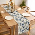 thumbnail image 3 of Table Runner 70 Inches Long for Kitchen Dining, Navy Blue Floral Dresser Scarf Farmhouse, Dining Table Decorations for Wedding/Parties, Vintage Flowers Elegant Pastoral Rustic 13 x 70 In, 3 of 8