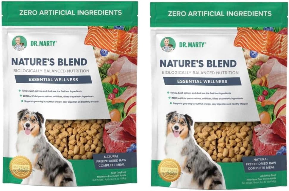Dr. Marty Nature's Blend Freeze-Dried Raw Dog Food 48 oz (3 Bags x 16 oz)