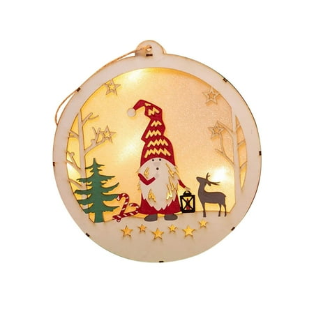 

BNisBM Glow Pendant Scene Decorations Christmas Wooden Holiday Glow Pendants Pendant Decorations Gift Decorations Breakthrough