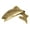 Gold Plated, variant on Rainbow Trout Leaping Pin, Pewter, F003, 1 1/4" Lapel Pin, Hat, Pins, Brooch, Brooches, Jewelry, Gift, Fishing, Salmonoids, 100% Handmade in the USA, 200 Fish Designs Available