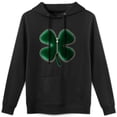 thumbnail image 1 of Sudadera con capucha de trébol de cuatro hojas creativo, algodón agradable para la piel, top casual unisex., 1 of 5