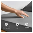 thumbnail image 6 of Bamboo Fitted Sheet King Size 16 Inch Deep Pocket - Cooling Breathable Soft Viscose - Hypoallergenic Bed Sheet Light Grey, 6 of 9