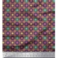 thumbnail image 1 of Soimoi Modal Satin Fabric Floral Mandala Print Fabric by Yard 42 Inch Wide, 1 of 3