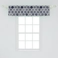 thumbnail image 2 of Ambesonne Abstract Valance Pack of 2, Mix Shapes Streaks, 54"X12", Indigo and White, 2 of 4