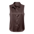 thumbnail image 6 of QASIEATN Womens Satin Blouse Sleeveless Tank Tops Button Down Shirts Outfits Summer Vest for Women, 6 of 6