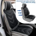 thumbnail image 6 of For Acura TLX Car Seat Covers, 5 Seat Full Set Durable Faux Leather Auto Cushion Vehicle Interior Protector for RDX RLX TSX ZDX Black&Gray, 6 of 9