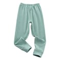 thumbnail image 2 of Hurxie Deals 2025 Girls Thermal Pants Joggers Elastic Waisted Leggings Long Pants Solid Color Sweatpants Green 14-15, 2 of 7