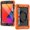 Orange, variant on iPad 6th Generation Case with Built in Screen Protector, iPad 5th Gen Case 9.7 Inch, iPad Air 2 Case, Kids Shockproof Child Proof Cover with Rotating Stand Handle Grip for iPad 9.7" 2018/2017,Orange
