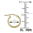 thumbnail image 4 of KoolJewelry 14k Yellow Gold 3.5x10mm Huggie Hoop Earrings, 4 of 5