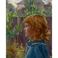 thumbnail image 2 of Stark, Otto 15x18 Gold Ornate Wood Framed with Double Matting Museum Art Print Titled - Portrait of a Young Girl, 2 of 4