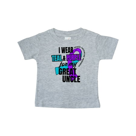 

Inktastic Suicide Prevention I Wear Teal and Purple for My Great Uncle Gift Baby Boy or Baby Girl T-Shirt