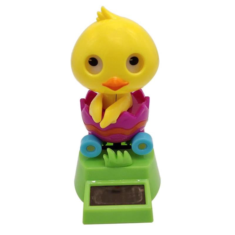 Dancing Yellow Duck Swing Animal Figure Model Kid Solar Toy Home Desk Decor 