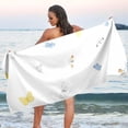 thumbnail image 6 of Coolnut Cute Colorful Butterfly Beach Towel Fast Drying Camping Towels Sand Free Beach Blanket Soft Absorbent Travel Sport Towel for Gym Bath Shower Swimming 31" x 71" Washcloth Gift, 6 of 7