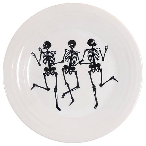 Open Box Homer Laughlin Fiesta Trio of Skeletons Luncheon Plate 10963462