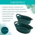 thumbnail image 4 of Rachael Ray Ceramics 2-Piece Oval Au Gratin Set, Teal, 4 of 5