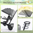 thumbnail image 4 of LINLUX 7 in 1 Toddler Trike, Toddler Ride-on Bicycles, Folding Kids Tricycle Bike, Gray, 4 of 8