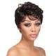thumbnail image 1 of Pelucas con flequillo para mujer, peluca ondulada suelta, sintética, de moda, corta y rizada, pelucas de mujer de cabello natural negro, pelucas femeninas de la toalla, 1 of 4