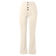 thumbnail image 5 of jtjvou Bootcut Dress Pants Women | Casual Work Pant with Pockets, High Waist Stretchy Trousers, Office Work Pull On Slacks Yellow L, 5 of 7