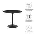 thumbnail image 4 of Modway Lippa Round 36" Mid-Century Modern Artificial Marble Dining Table in Black Black, 4 of 7