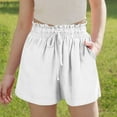 thumbnail image 2 of Diufon Girls Summer Shorts Casual High Waisted Wide Leg Pull On Shorts Kids Drawstring Boho Shorts with Pockets, 2 of 9