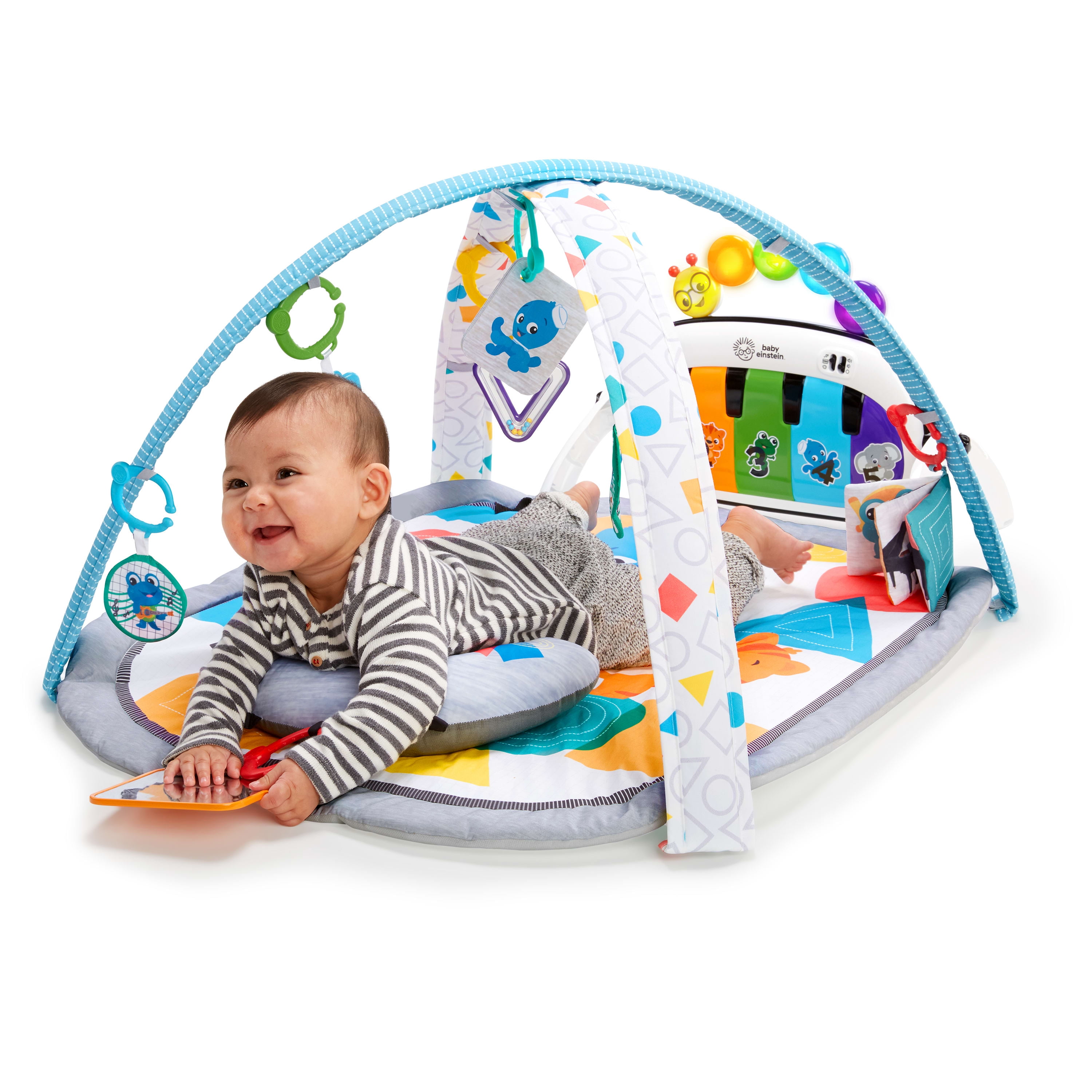 Baby Einstein 4-in-1 Kickin' Tunes Music and Language Play Gym and Piano Tummy Time Activity Mat - 2