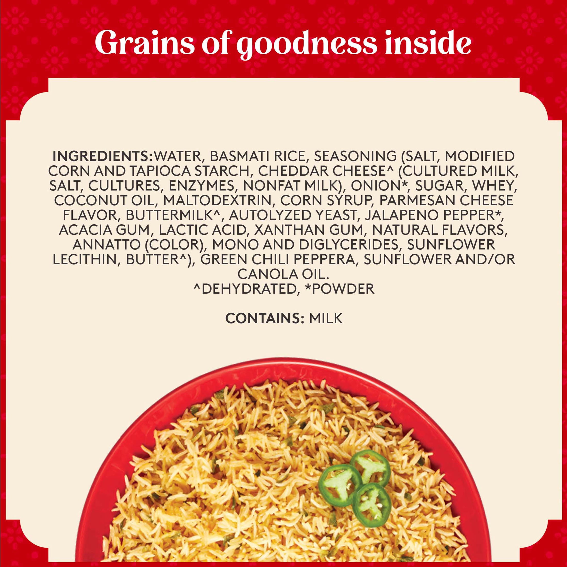 Royal White Queso & Jalapeno Basmati Rice - Ready to Heat Basmati Rice - 8.5 oz Microwaveable Pouch