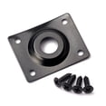thumbnail image 3 of Square Curved Guitar Jack Plate Indented 1/4 Inch Guitar Pickup Output Input Jack Socket Plate Metal Jack Plate With Screws for Electric Guitar Bass (Black), 3 of 5