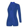 thumbnail image 2 of IEFIEL Girls Gymnastics Leotard One Shoulder Long Sleeve Glitter Sequins Jumpsuit Ballet Dance Biketard Short Unitard Blue 8, 2 of 5