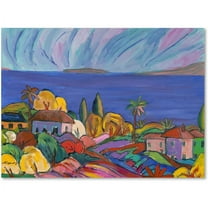 Trademark Fine Art "Three Coconut Palms" Canvas Art by Manor Shadian