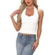 thumbnail image 1 of INSPIRAR CHIC Top Corto Sin Mangas de Cuello Halter Espalda Descubierta para Mujeres Talla XS Blanco, 1 of 6