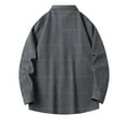 thumbnail image 3 of Mens Plaid Shirts Big & Tall M-5XL Plus Size Button-Down Collar Long Sleeve Tshirts Shirt with Pocket Lightweight Comfort Office Work Tops, 3 of 7