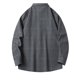 thumbnail image 3 of Blusa y camisa de manga larga con cuello vuelto para hombre, estilo informal, a cuadros, con bolsillos y botones, de licra, 3 of 8