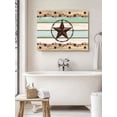 thumbnail image 6 of Western Texas Star Green Wall Art for Living Room,Canvas Picture Wall Decor for Bathroom Bedroom,Farmhouse Brown Country Vintage Painting Artwork for Office Kitchen Hallway Dining Room Decor 24"x32", 6 of 8