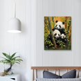 thumbnail image 3 of Nawypu Chinese style bamboo panda poster canvas wall art oil painting printing fun cute animal Room Decor Unframe-style16x20in, 3 of 4