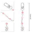 thumbnail image 2 of Ofertas Únicas 1 Pc Llaveros de Encanto para Bolsos Accesorios de Bolsa de Gato con Flores de Perlas Tono Plateado, 2 of 5