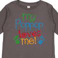 thumbnail image 4 of Inktastic My Poppop Loves Me Gift Boys or Girls Long Sleeve Toddler T-Shirt, 4 of 5