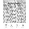 thumbnail image 5 of Black Striped Bed Skirt Geometric Bed Skirts King Size 18 Inch Drop, Wrap Around Dust Ruffle&nbsp;Bedskirt with Adjustable Elastic Belt for Queen Size Beds, 5 of 7