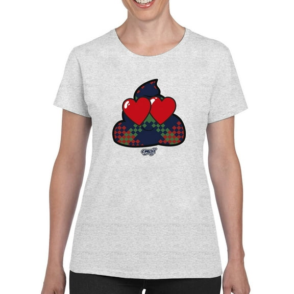 Argyle Love Emoji - Playful Hearts Graphic Women's T-shirt
