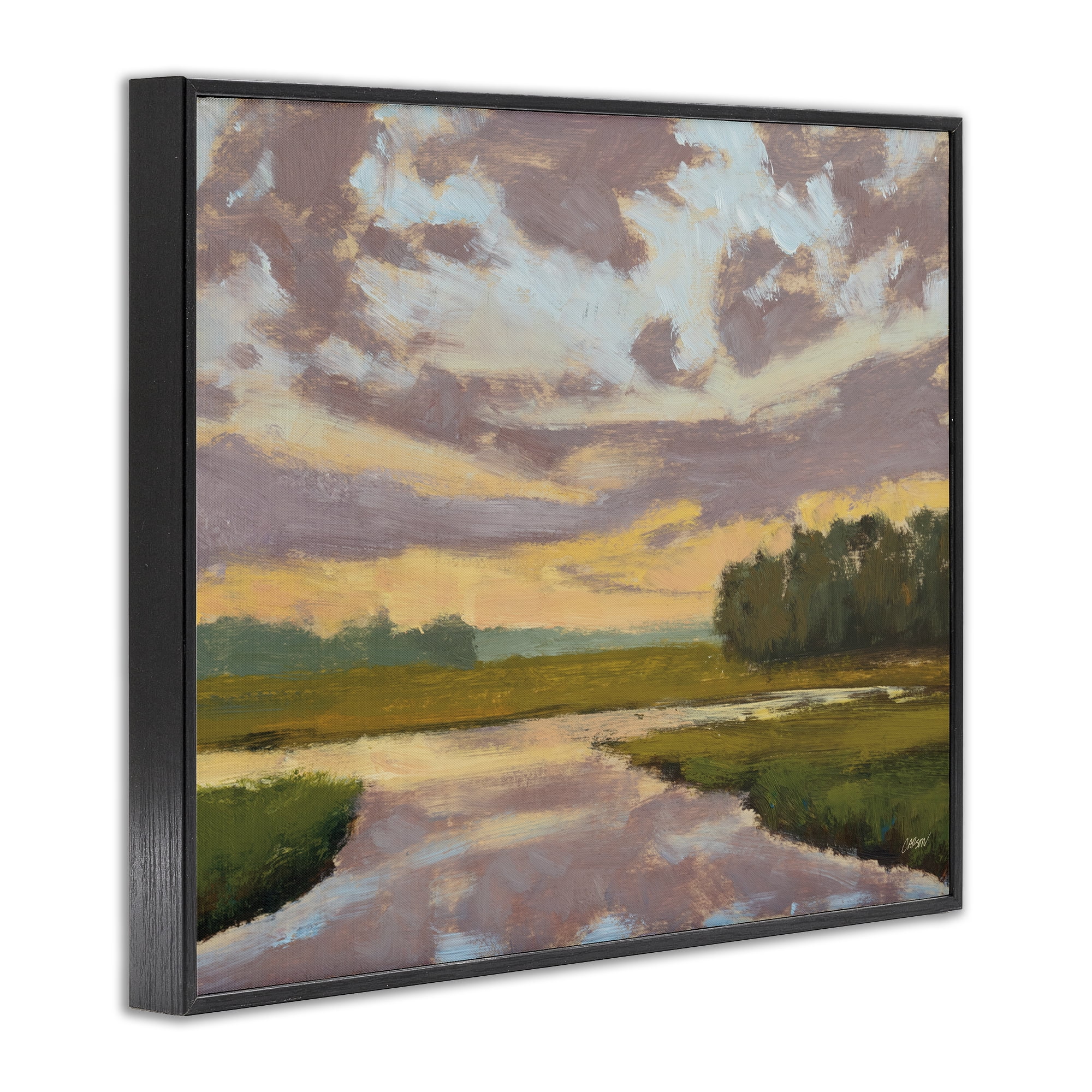 Stupell Industries Lowcountry Sunset Palette Black Framed Giclee Art, design by Carson Overstreet