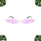 thumbnail image 2 of FELTECHELECTR 1 pieza de gafas de sol de moda de metal transparente sin marco para fiestas, mujeres y niñas (violeta), 2 of 6