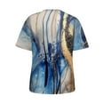 thumbnail image 5 of WRKEKC Summer Tops for Women Stone Wash Gradient Round Neck Short Sleeve T-Shirt with Soft Fabric Comfortable Fit, 5 of 6