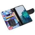 thumbnail image 5 of Case For Galaxy S21 Ultra Leather Flip Pouch Wallet Case Cover Folio [Kickstand] for Girls Women Phone Cases For Galaxy S21 Ultra Case - Blue Butterfly, 5 of 6