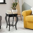 thumbnail image 5 of Gymax 2PCS End Table Accent Side Table Nightstand w/ Drawer & Bottom Shelf Black, 5 of 10
